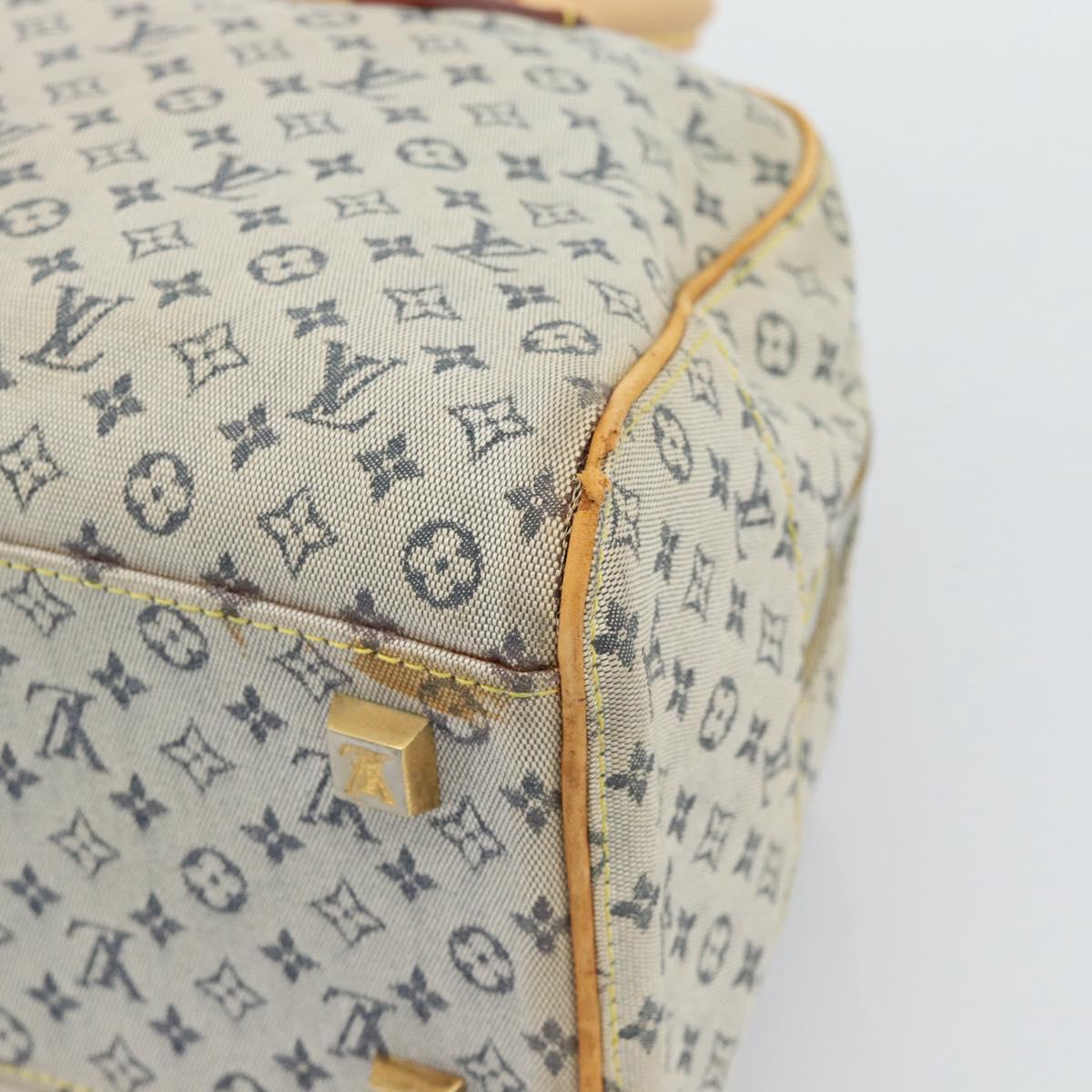 LOUIS VUITTON Monogram Mini Marie Hand Bag Blue M92003 LV Auth ep15252