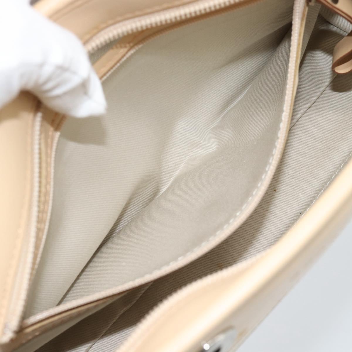 BURBERRY Shoulder Bag Canvas White Silver Auth ep15254