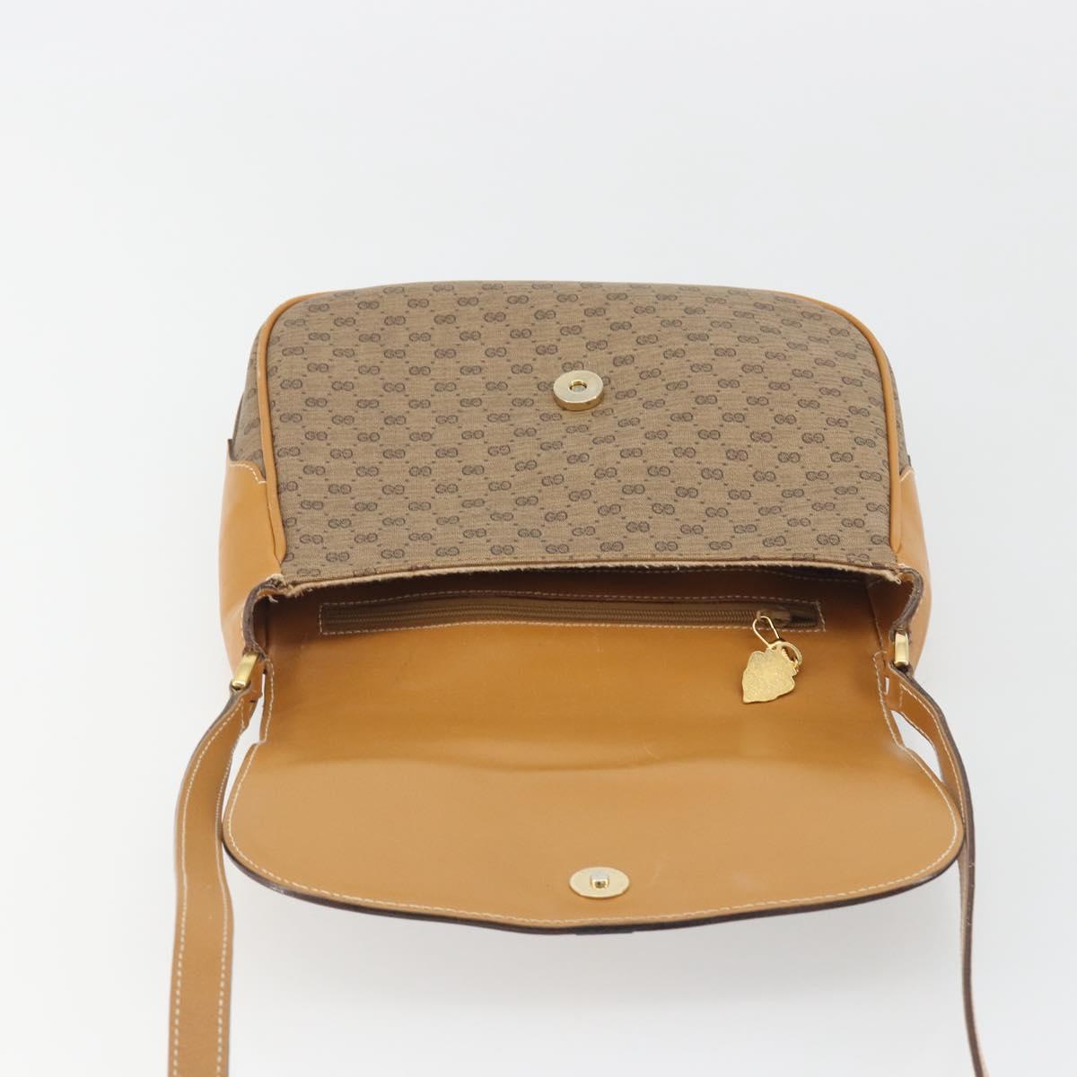 GUCCI Micro GG Supreme Shoulder Bag PVC Beige Gold 001 084 0914 Auth ep15257