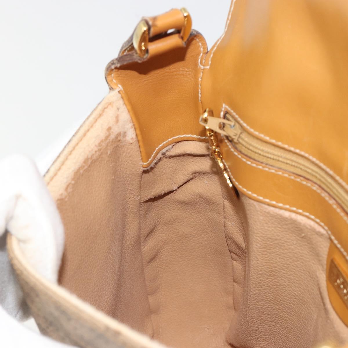 GUCCI Micro GG Supreme Shoulder Bag PVC Beige Gold 001 084 0914 Auth ep15257