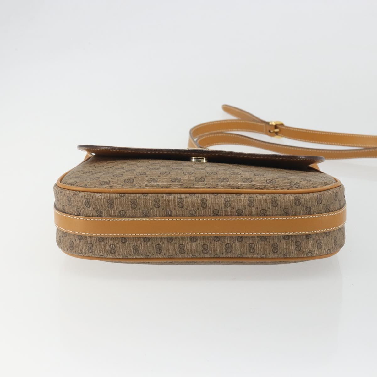 GUCCI Micro GG Supreme Shoulder Bag PVC Beige Gold 001 084 0914 Auth ep15257