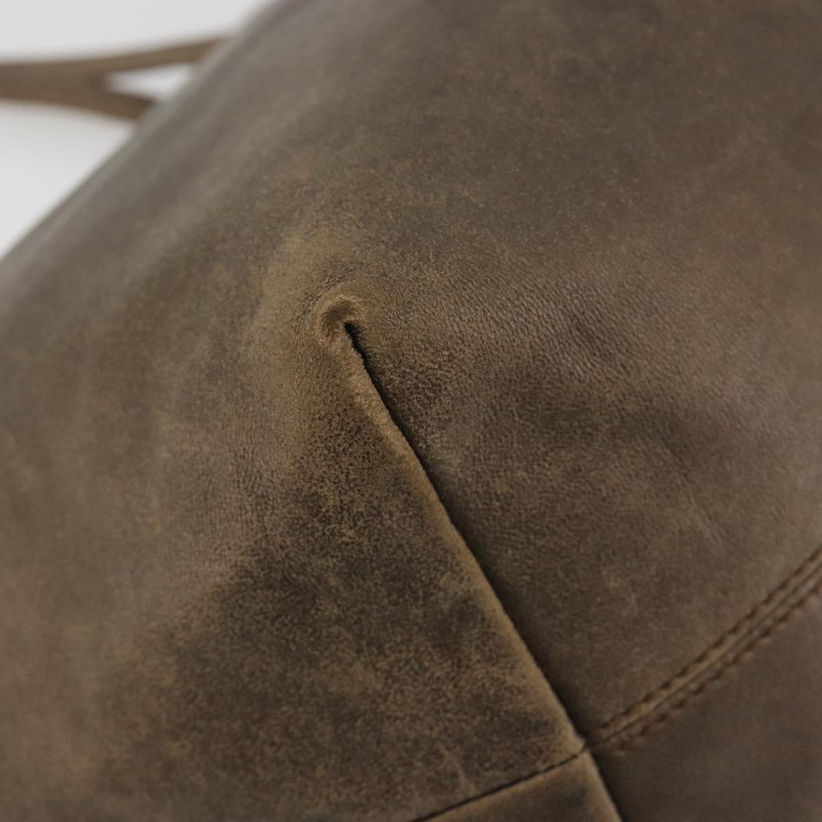 LOEWE Tote Bag Leather Brown Auth ep15264