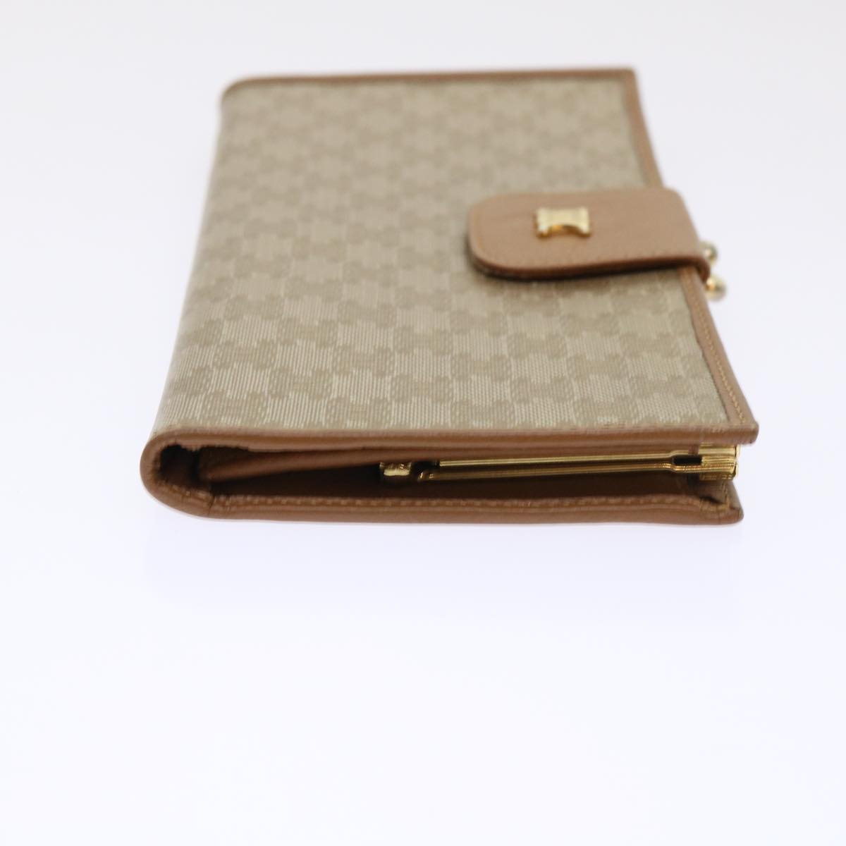 CELINE Macadam Canvas Long Wallet Beige Auth ep1527