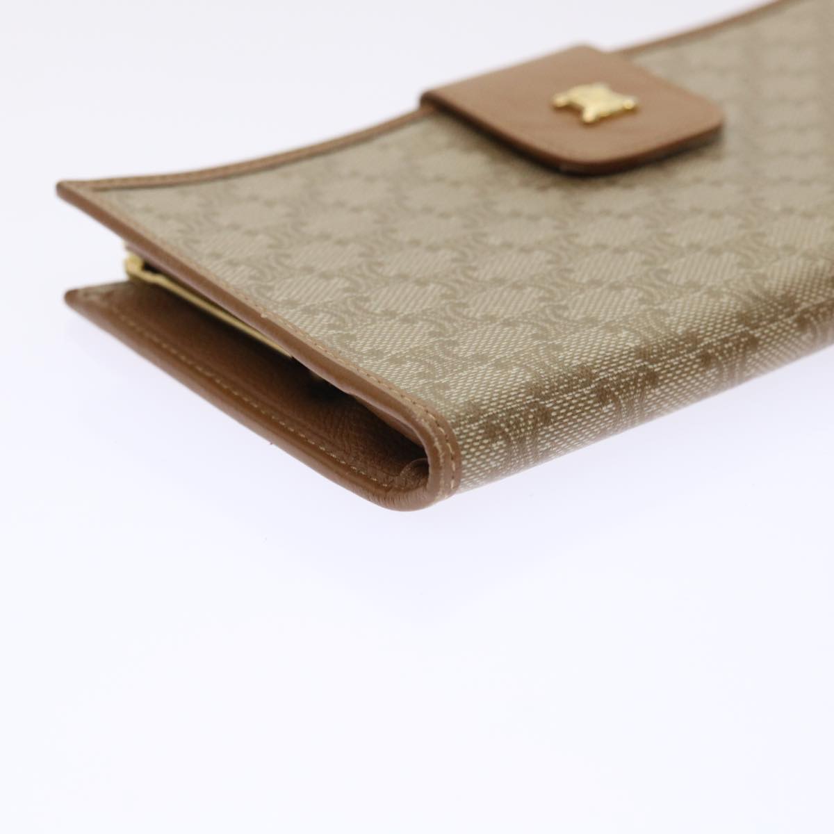 CELINE Macadam Canvas Long Wallet Beige Auth ep1527