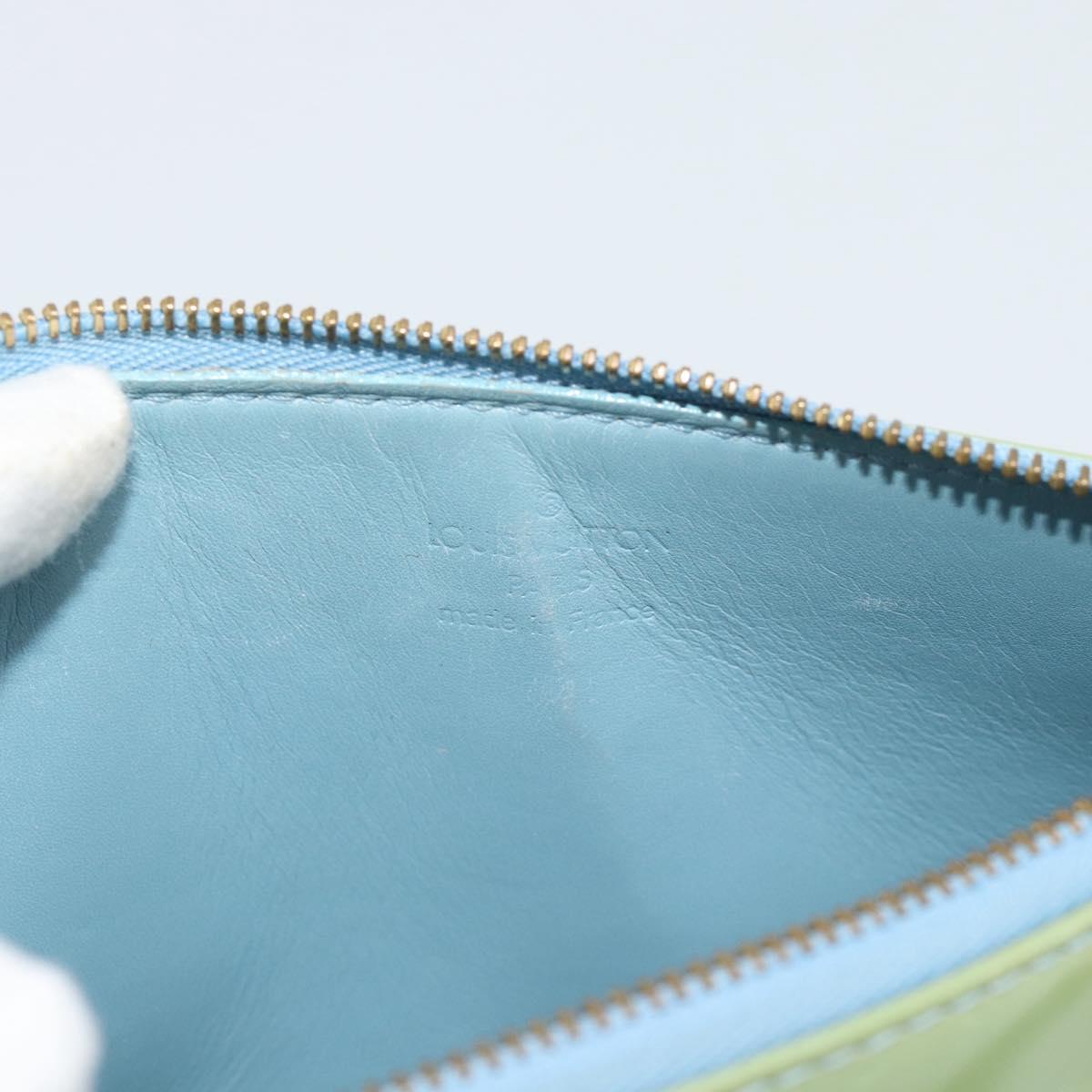 LOUIS VUITTON Monogram Vernis Lexington Accessory Pouch Blue M91011 Auth ep15271