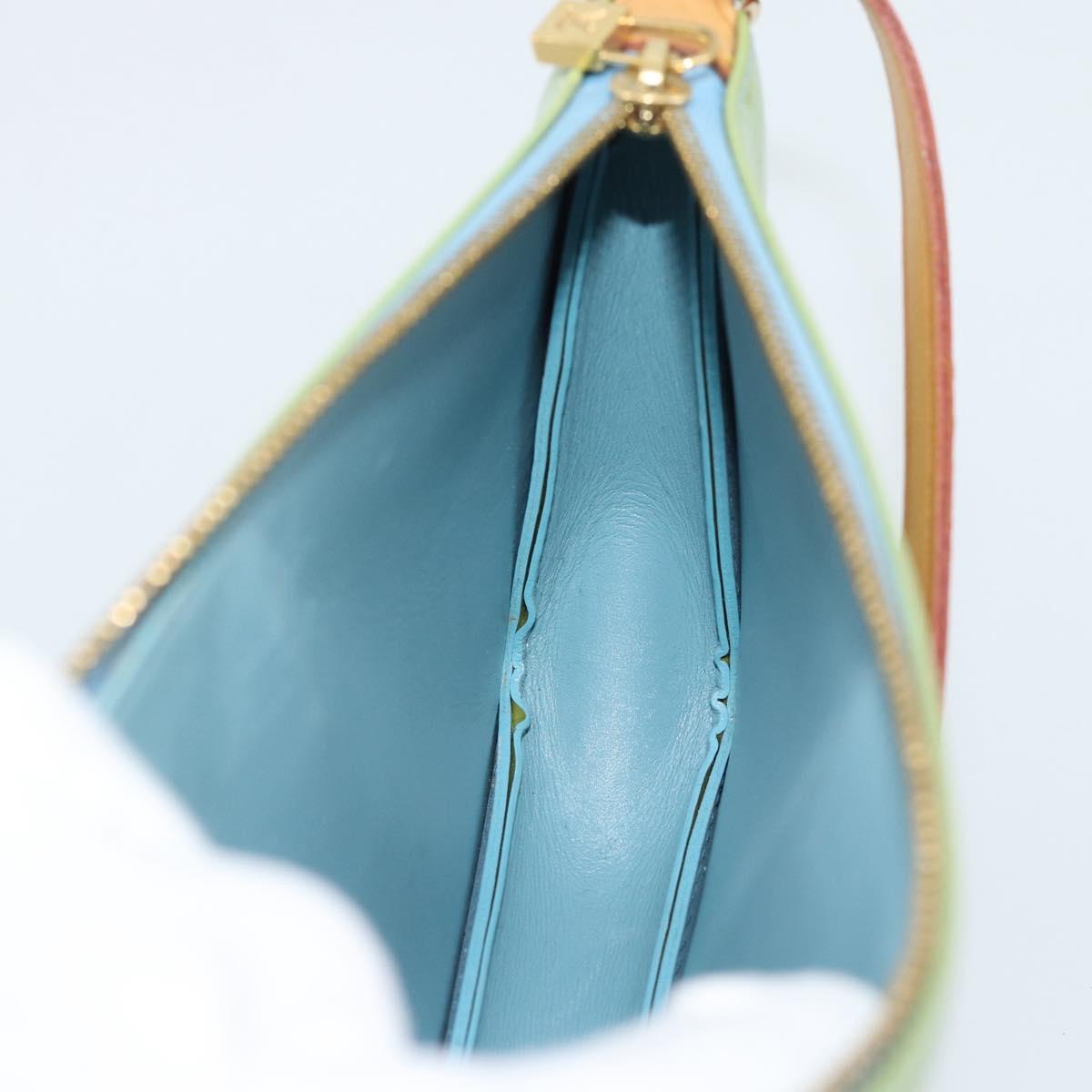 LOUIS VUITTON Monogram Vernis Lexington Accessory Pouch Blue M91011 Auth ep15271