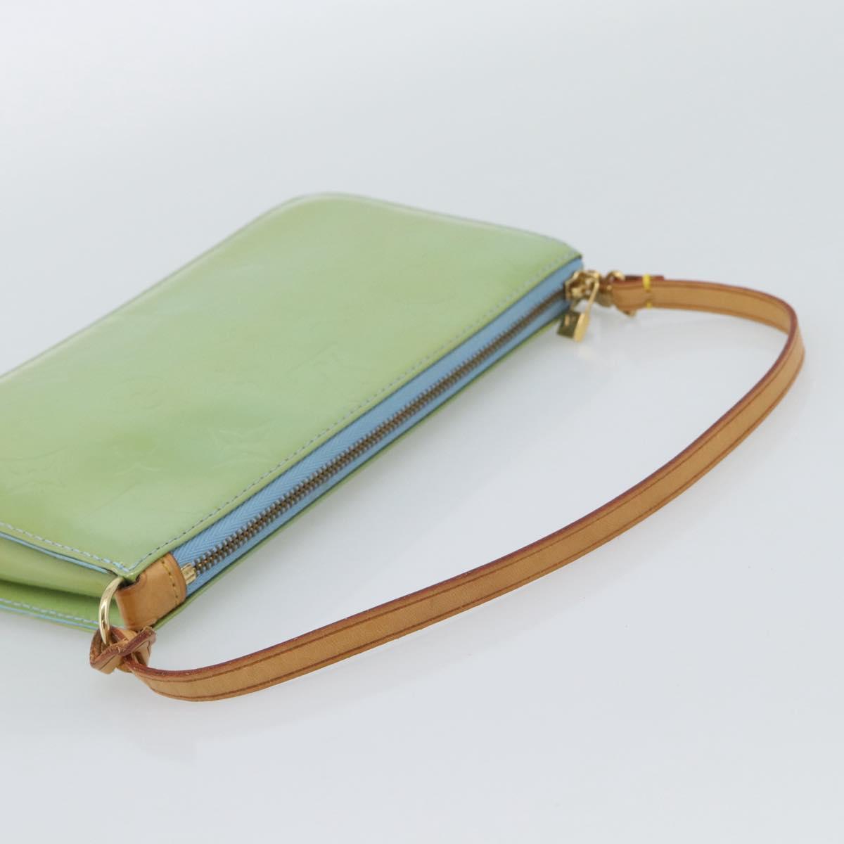 LOUIS VUITTON Monogram Vernis Lexington Accessory Pouch Blue M91011 Auth ep15271