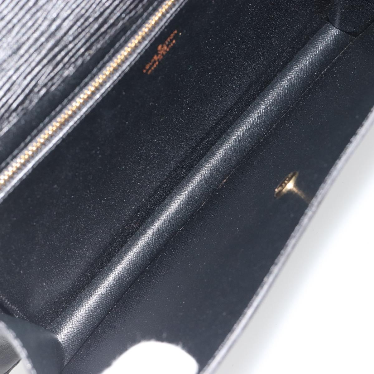 LOUIS VUITTON Epi Montaigne 27 Clutch Bag Black M52652 LV Auth ep15286