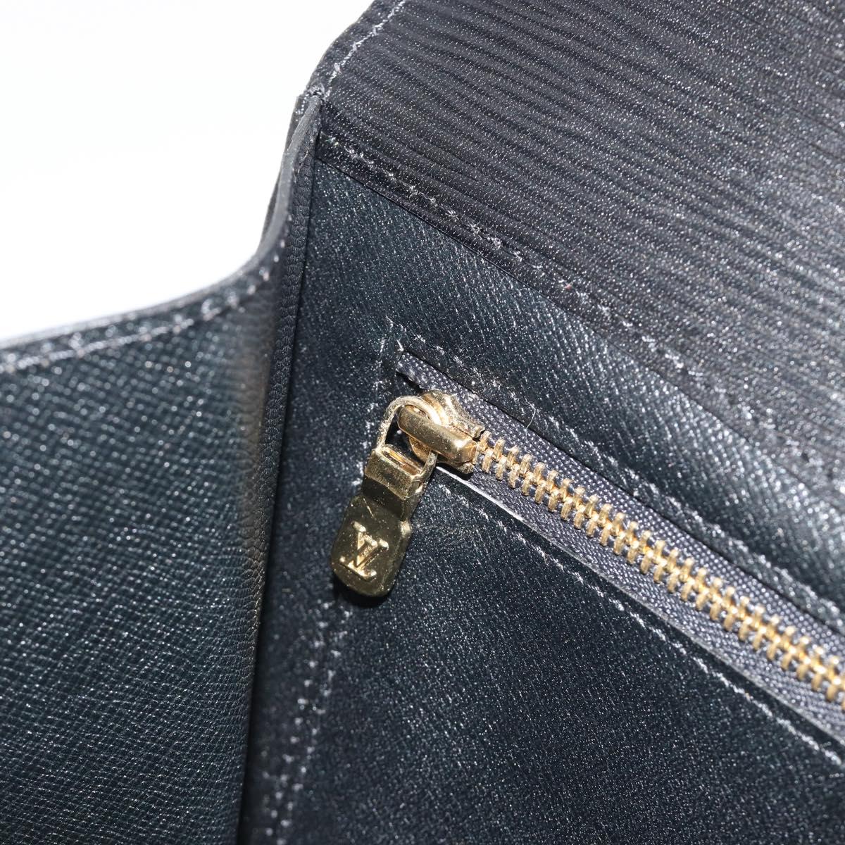 LOUIS VUITTON Epi Montaigne 27 Clutch Bag Black M52652 LV Auth ep15286
