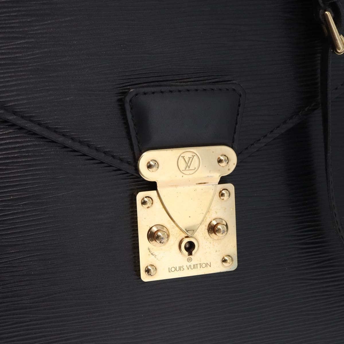 LOUIS VUITTON Epi Porte Documents Bandouliere Bag Black M54462 LV Auth ep15289A