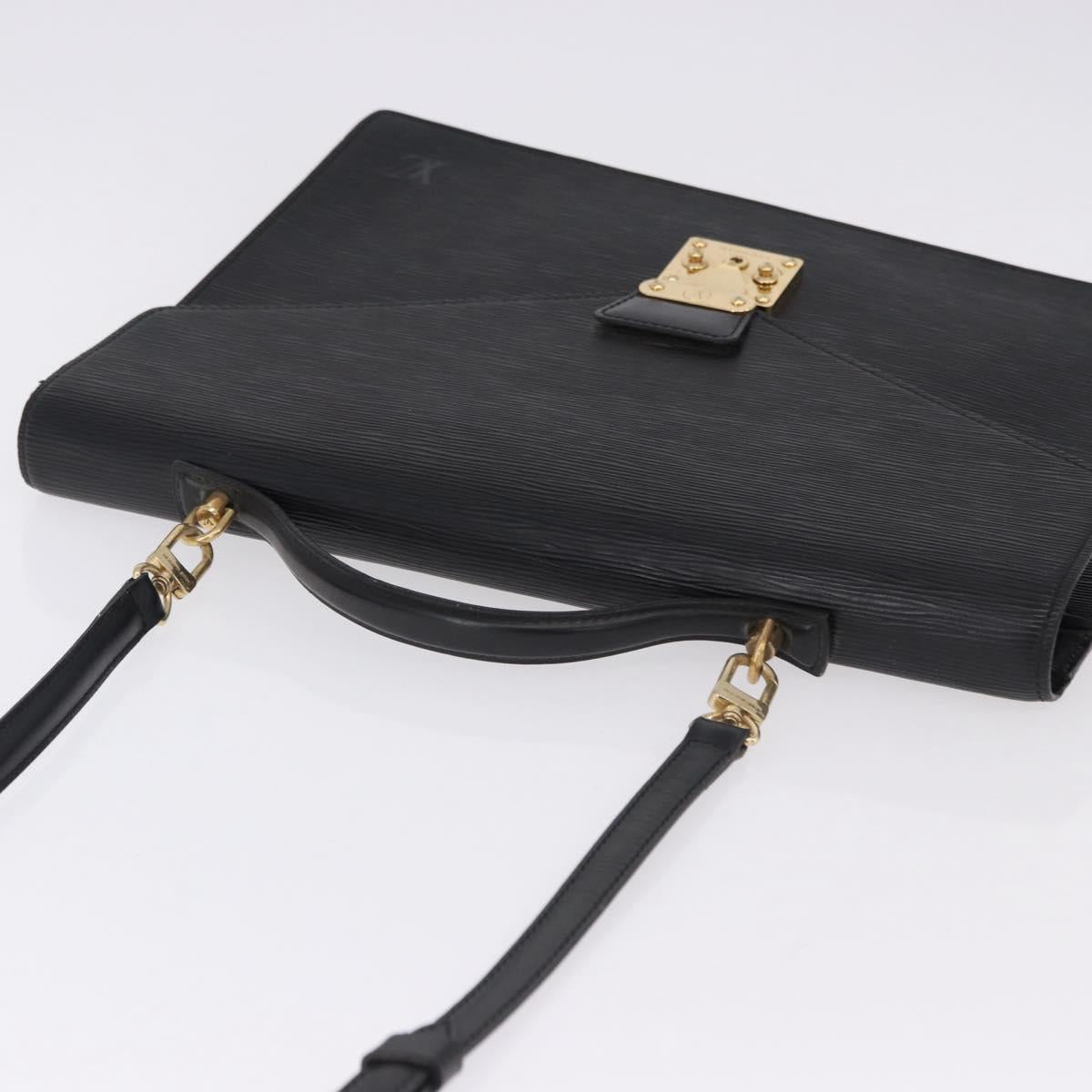 LOUIS VUITTON Epi Porte Documents Bandouliere Bag Black M54462 LV Auth ep15289A
