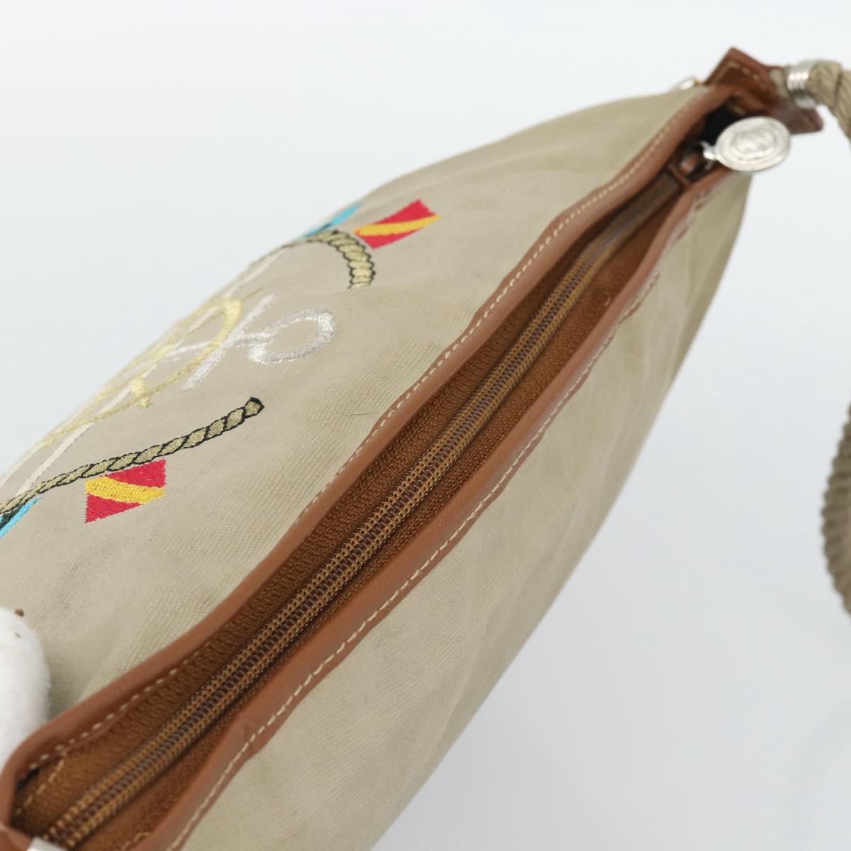 GUCCI Shoulder Bag Canvas Beige Silver 001 090 1130 Auth ep15290