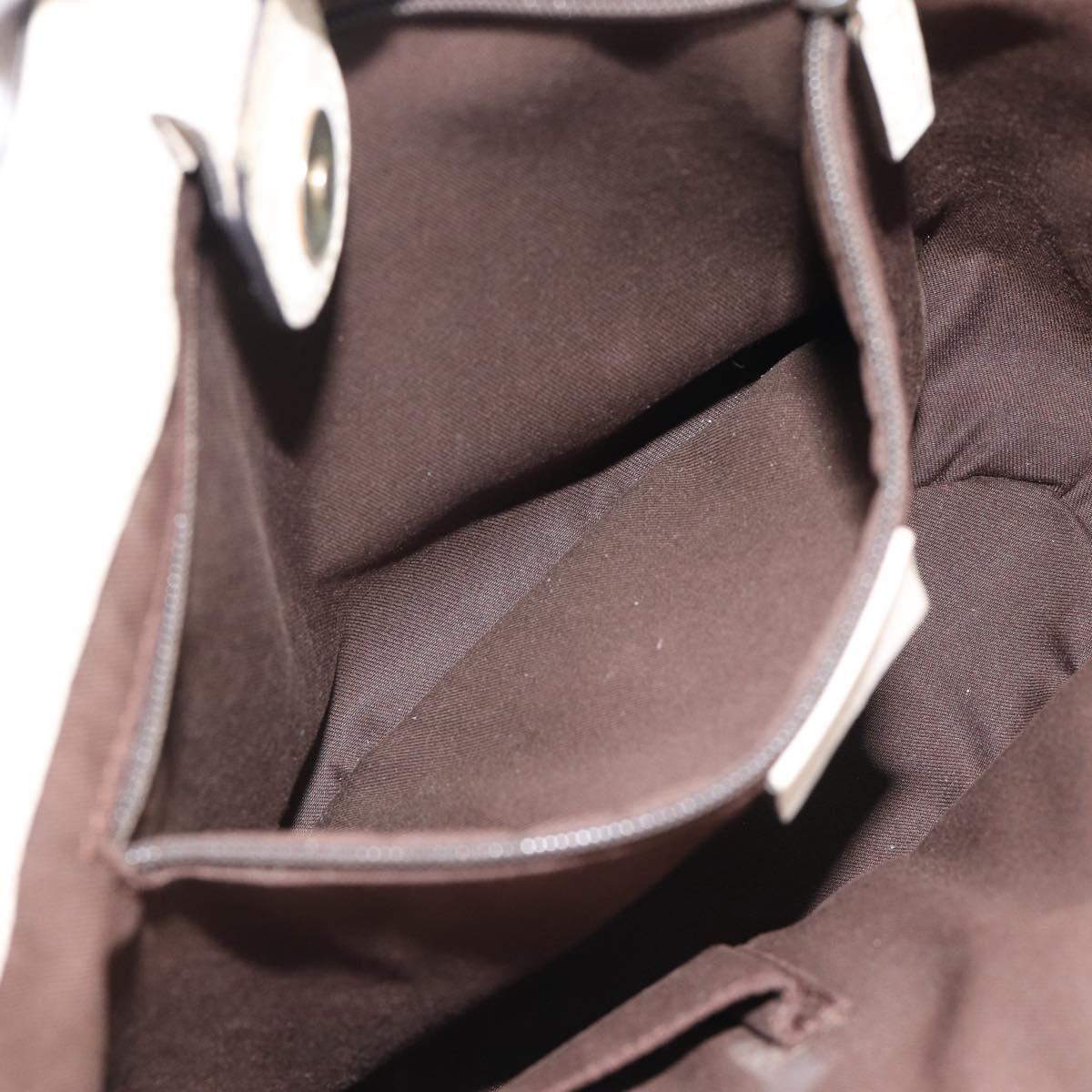 GUCCI GG Canvas Hand Bag Beige Gold Tone 211983 Auth ep15291