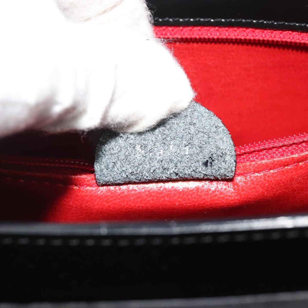 CELINE Shoulder Bag Canvas Black Silver Auth ep15292