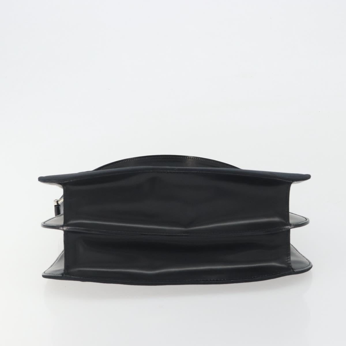 CELINE Shoulder Bag Canvas Black Silver Auth ep15292