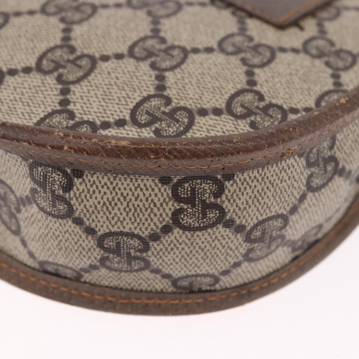GUCCI GG Supreme Shoulder Bag PVC Leather Beige Gold 001 18 126 Auth ep15293