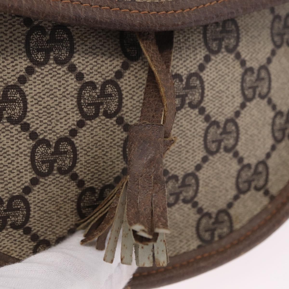GUCCI GG Supreme Shoulder Bag PVC Leather Beige Gold 001 18 126 Auth ep15293