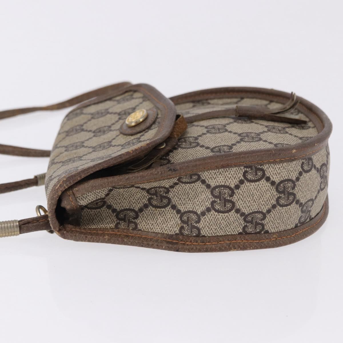 GUCCI GG Supreme Shoulder Bag PVC Leather Beige Gold 001 18 126 Auth ep15293