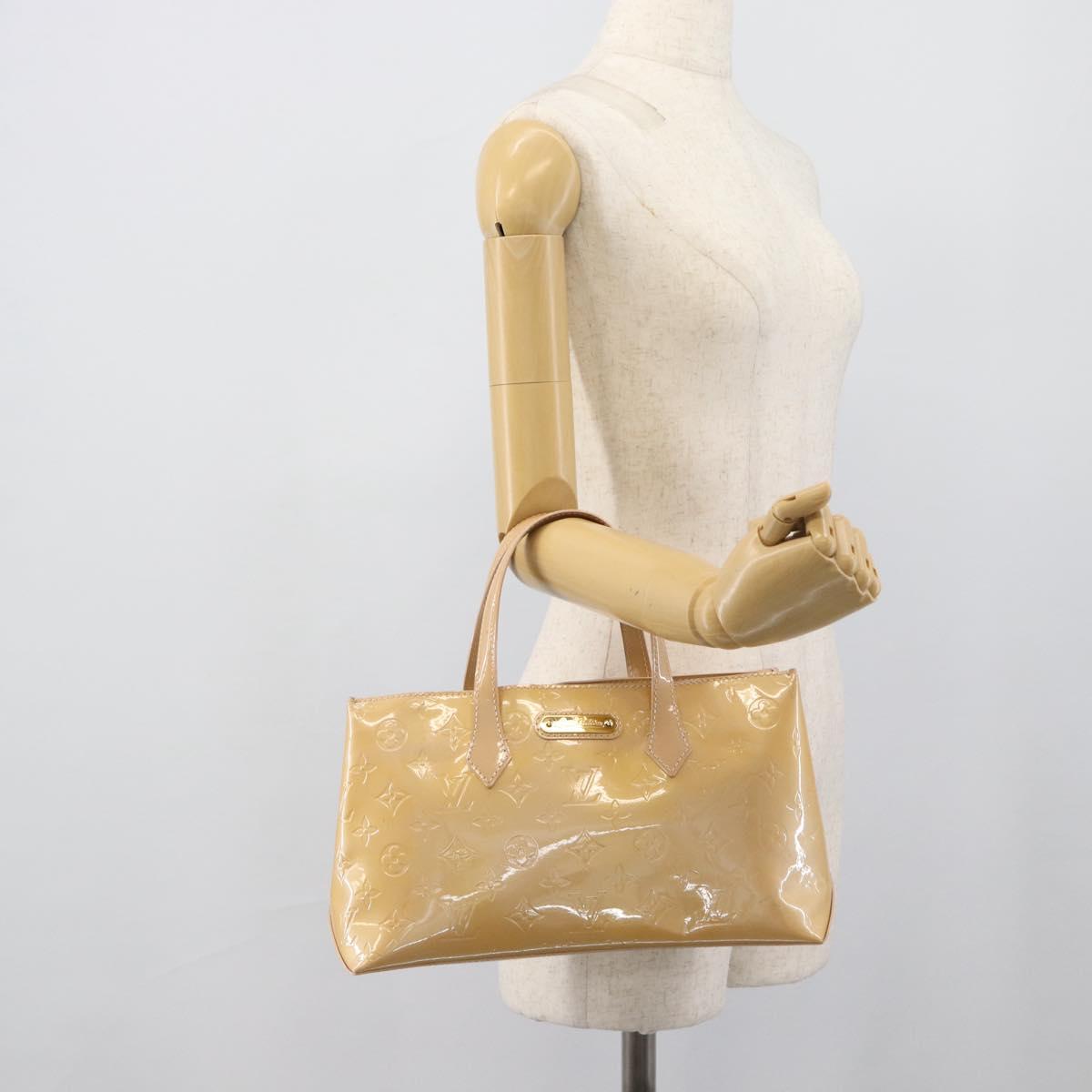 LOUIS VUITTON Monogram Vernis Wilshire PM Bag Broncorail M91452 LV Auth ep15299