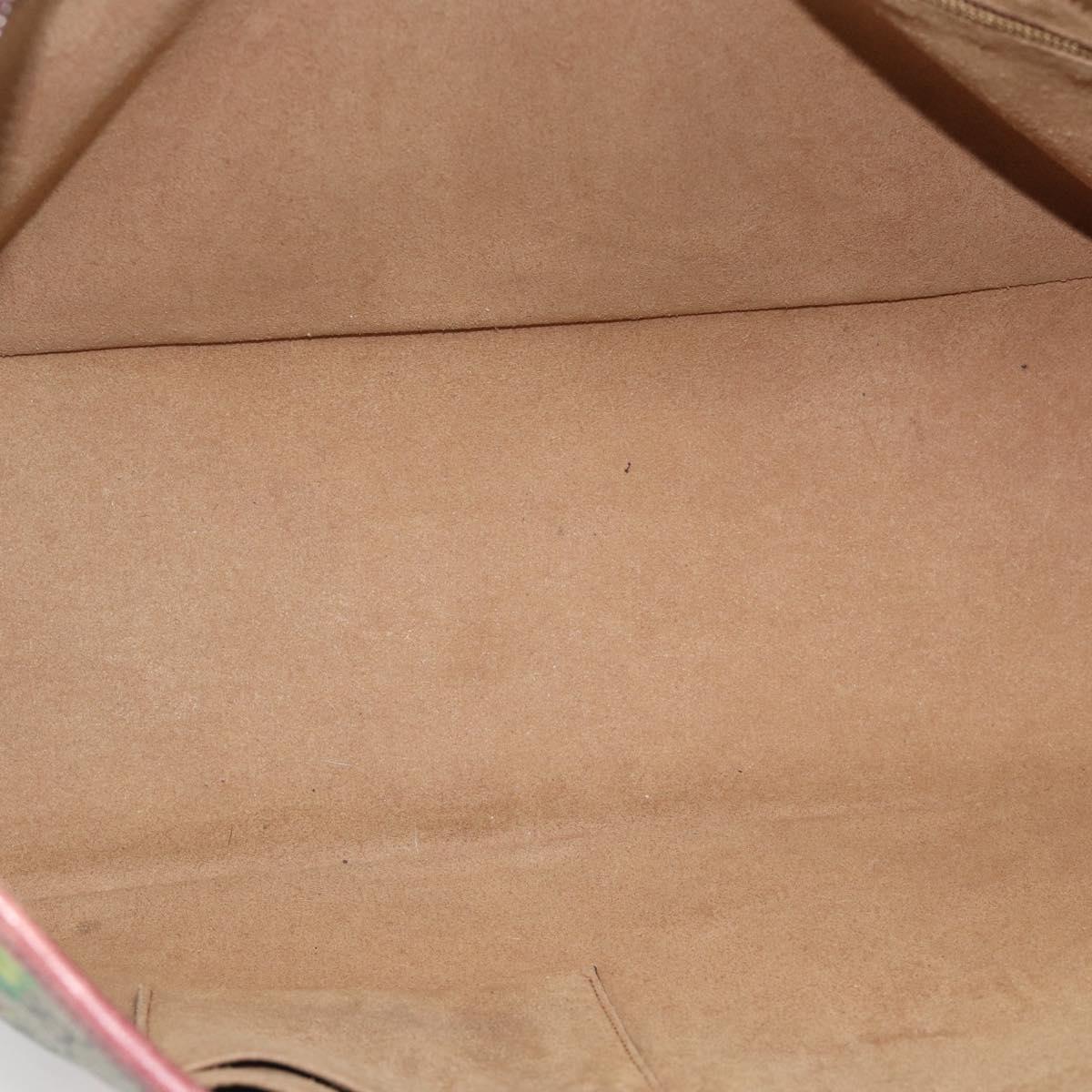 GUCCI GG Blooms Tote Bag PVC Leather 2way Beige Pink 410748 Auth ep15302A
