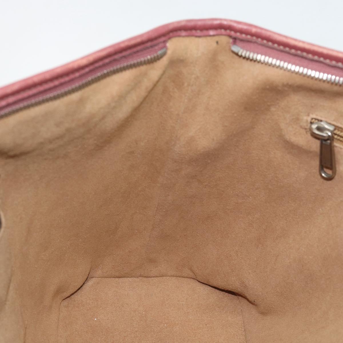 GUCCI GG Blooms Tote Bag PVC Leather 2way Beige Pink 410748 Auth ep15302A
