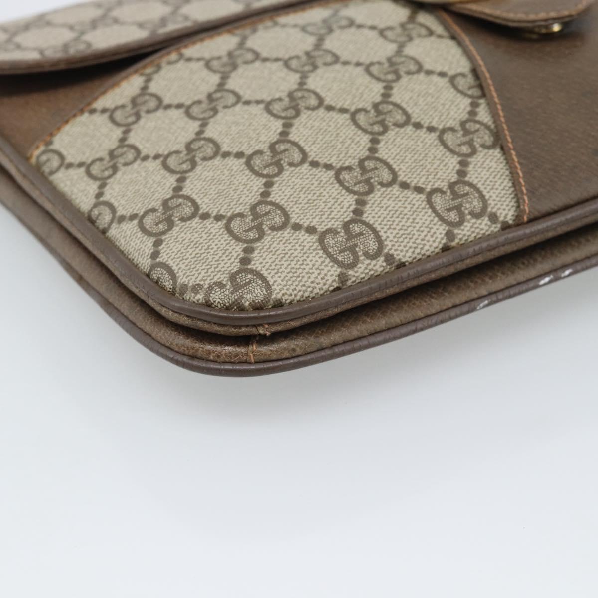 GUCCI GG Supreme Shoulder Bag PVC Leather Beige Gold 904 23 025 Auth ep15305