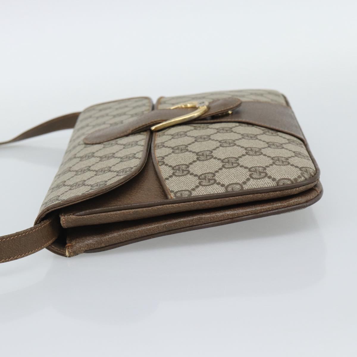 GUCCI GG Supreme Shoulder Bag PVC Leather Beige Gold 904 23 025 Auth ep15305