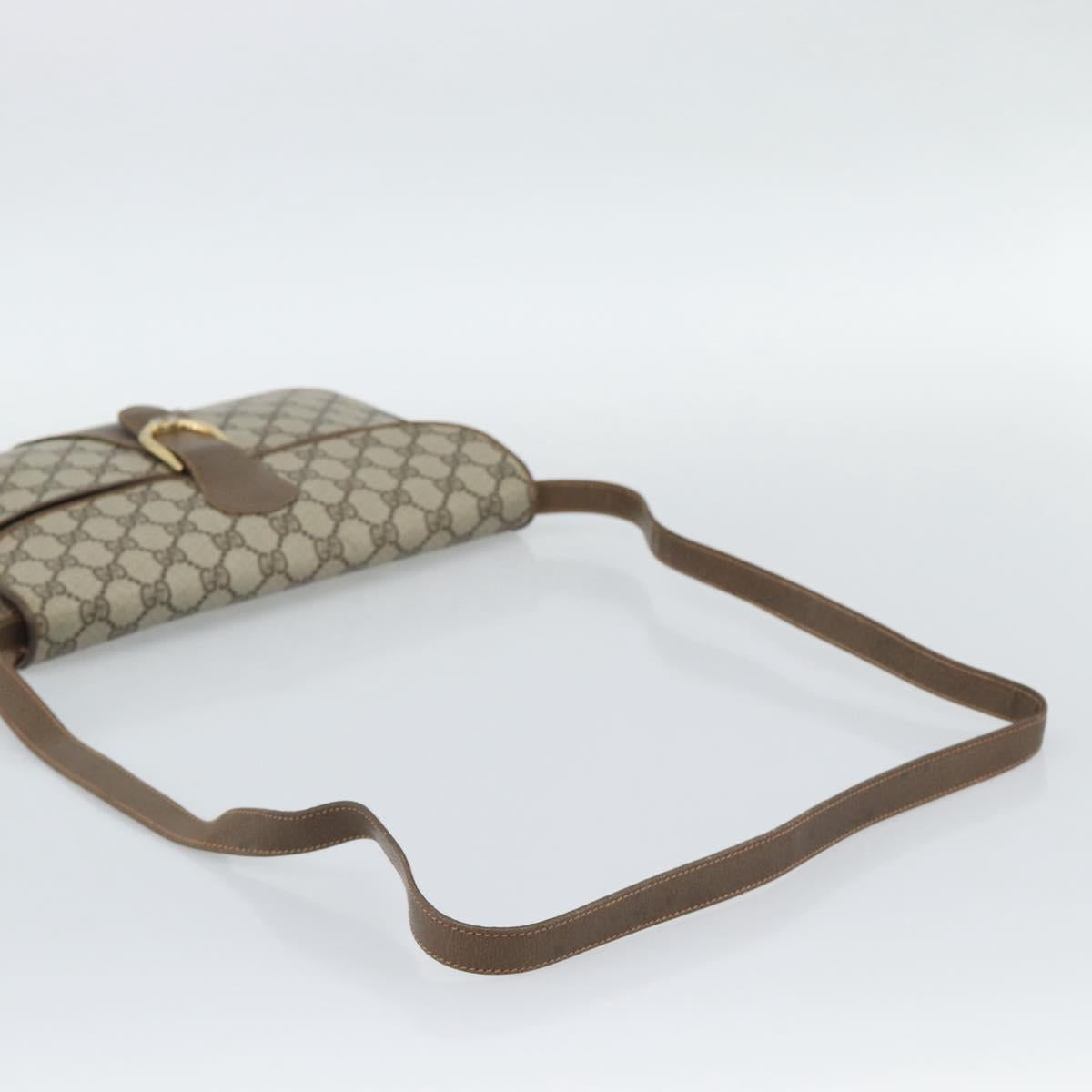 GUCCI GG Supreme Shoulder Bag PVC Leather Beige Gold 904 23 025 Auth ep15305