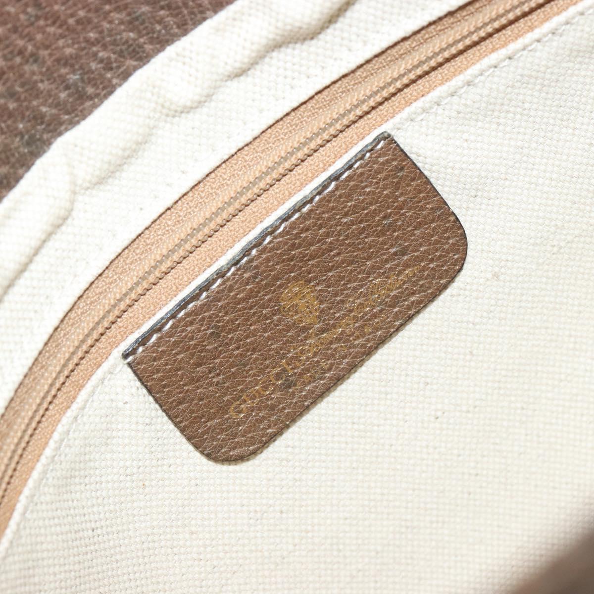 GUCCI GG Supreme Shoulder Bag PVC Leather Beige Gold Tone 10 02 056 Auth ep15307