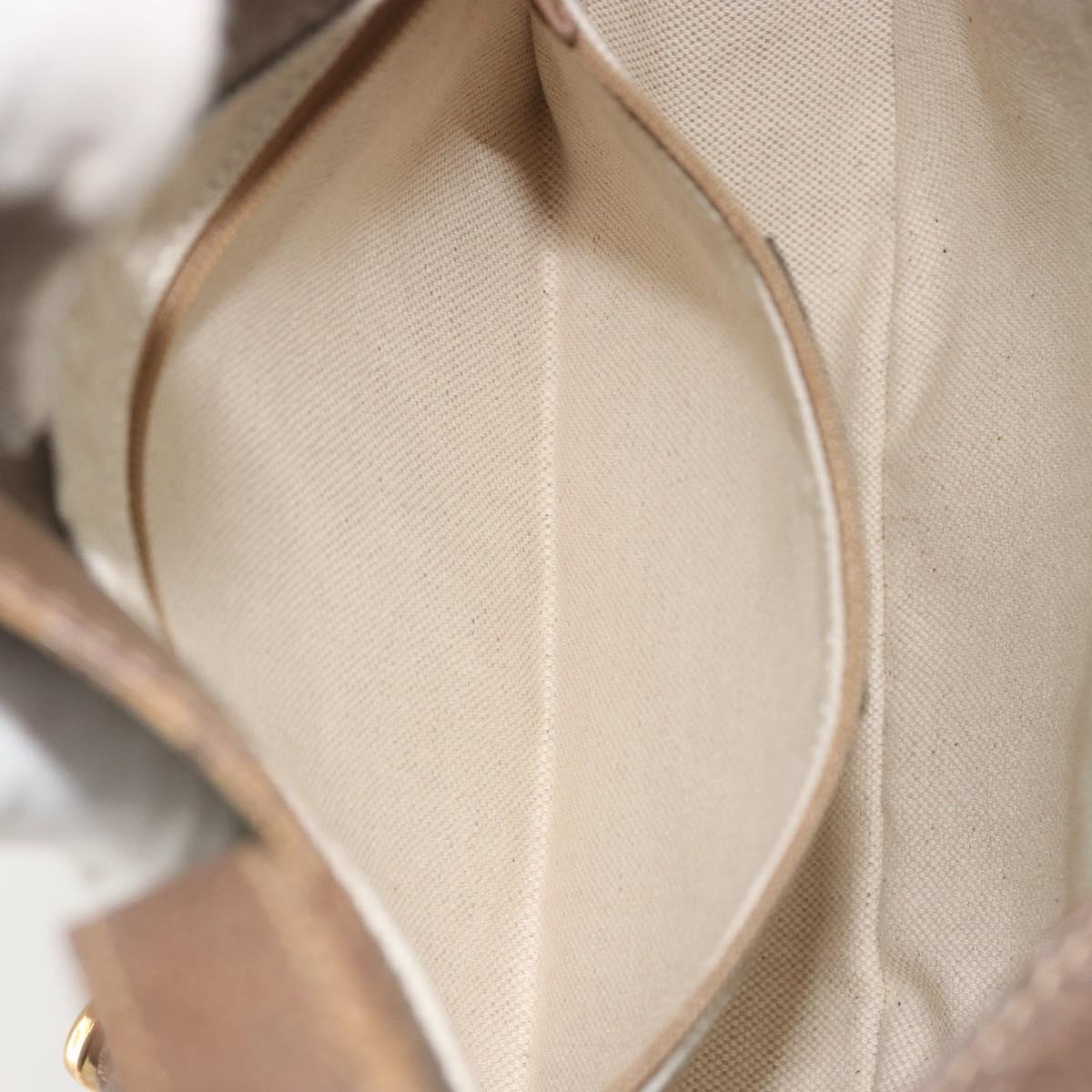 GUCCI GG Supreme Shoulder Bag PVC Leather Beige Gold Tone 10 02 056 Auth ep15307