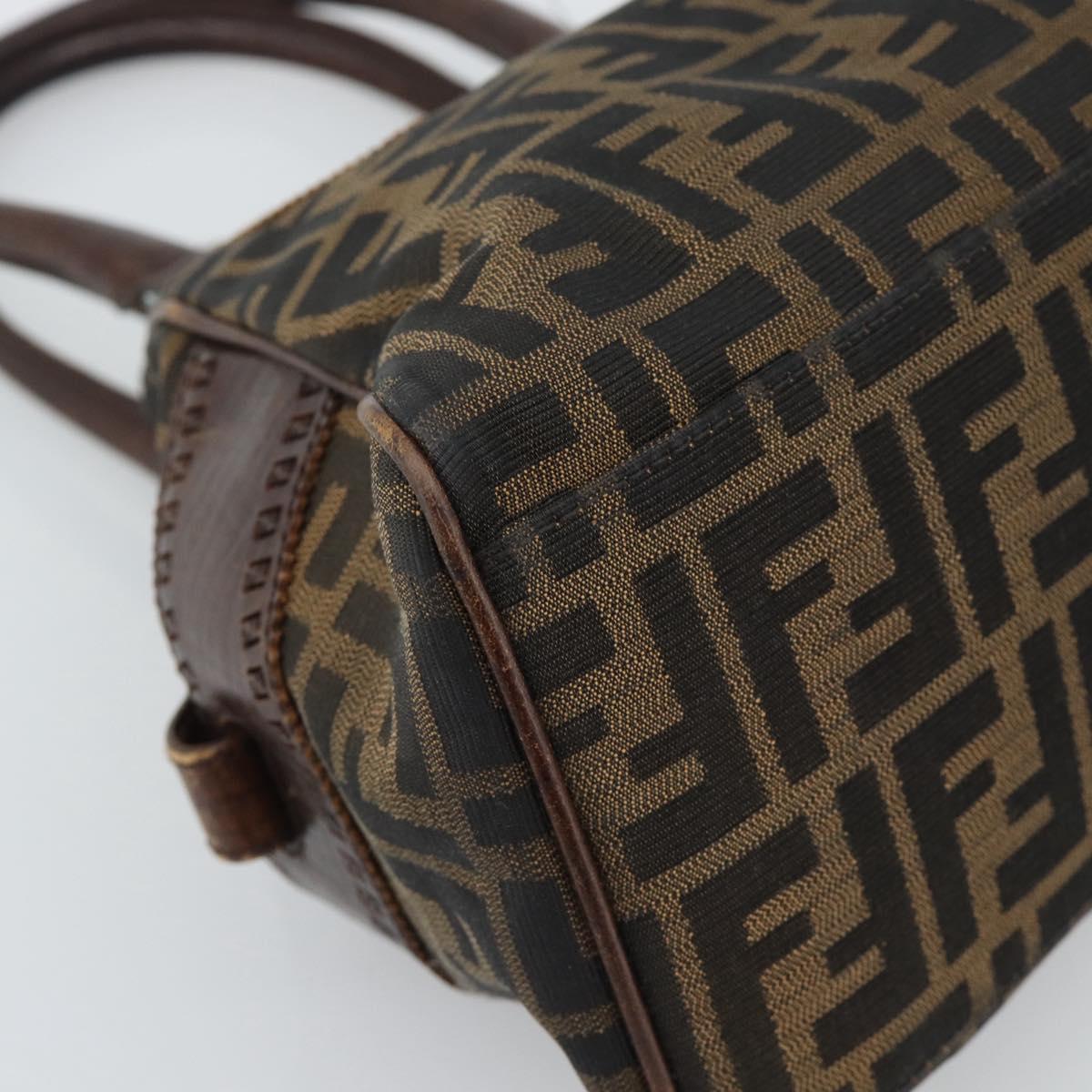 FENDI Zucca Canvas Hand Bag Brown 8BN157 Auth ep15313