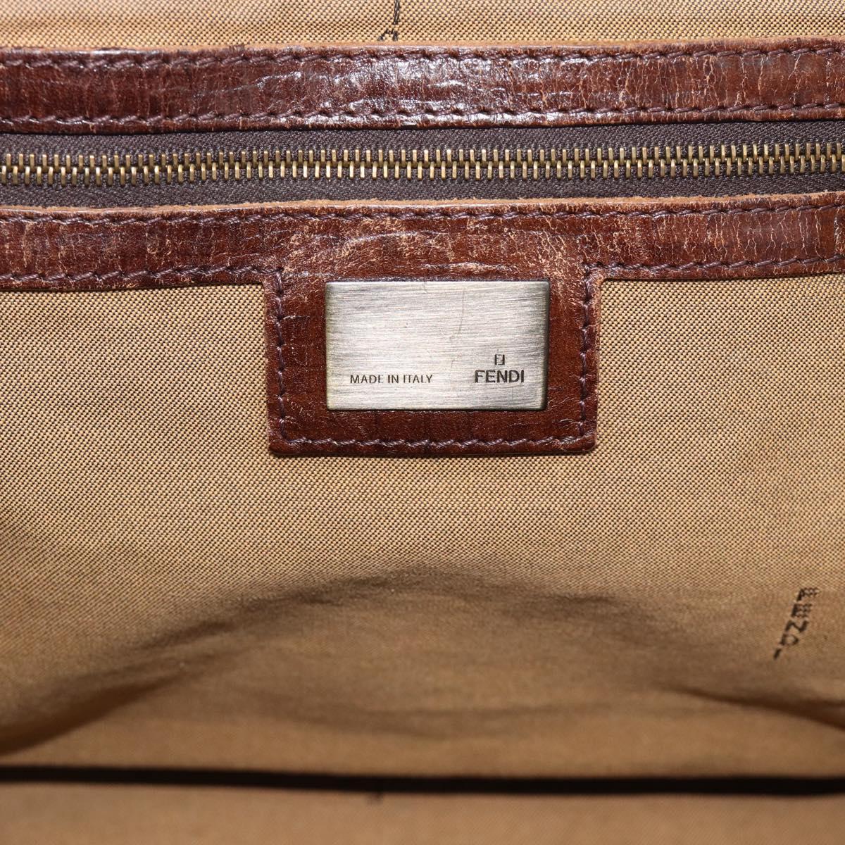 FENDI Zucca Canvas Hand Bag Brown 8BN157 Auth ep15313
