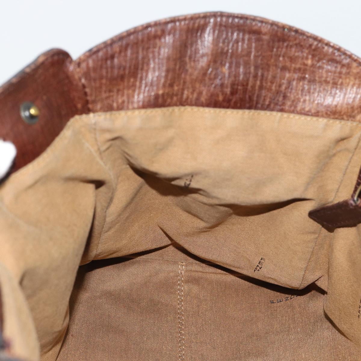 FENDI Zucca Canvas Hand Bag Brown 8BN157 Auth ep15313