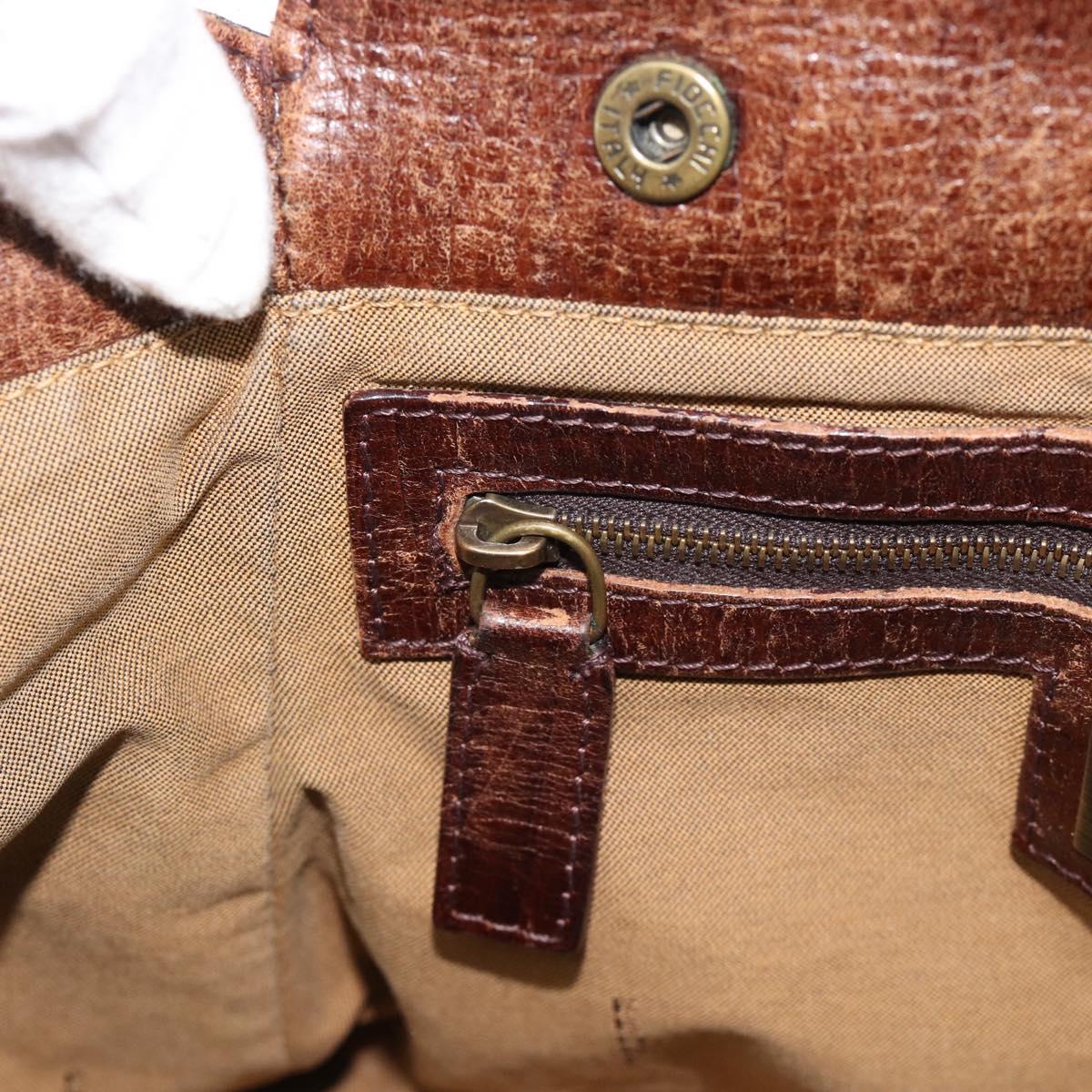 FENDI Zucca Canvas Hand Bag Brown 8BN157 Auth ep15313
