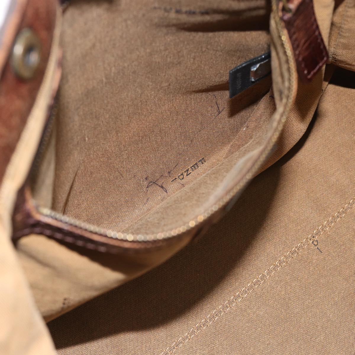 FENDI Zucca Canvas Hand Bag Brown 8BN157 Auth ep15313