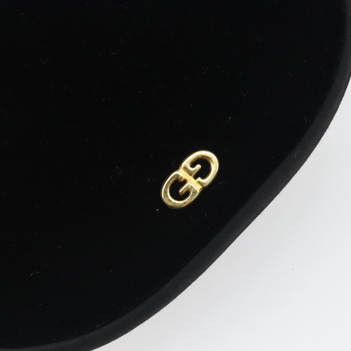 GUCCI Shoulder Bag Velor Black Gold Tone Auth ep15318