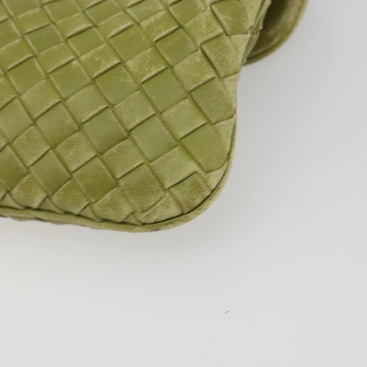 BOTTEGA VENETA INTRECCIATO Shoulder Bag Leather Green Auth ep15319