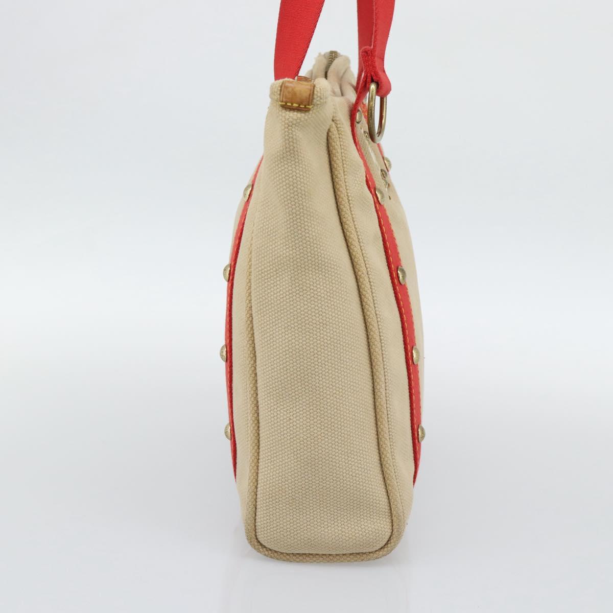 LOUIS VUITTON Antigua Cabas MM Tote Bag Beige Red M40035 LV Auth ep15323
