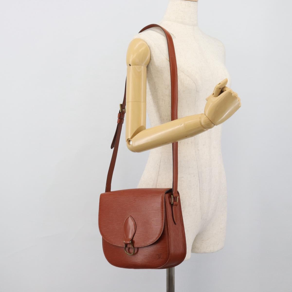 LOUIS VUITTON Epi Saint Cloud GM Shoulder Bag Brown M52193 LV Auth ep15325