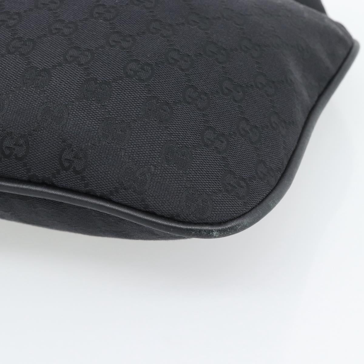 GUCCI GG Canvas Bamboo Hand Bag Black Silver 001 4033 Auth ep15336A