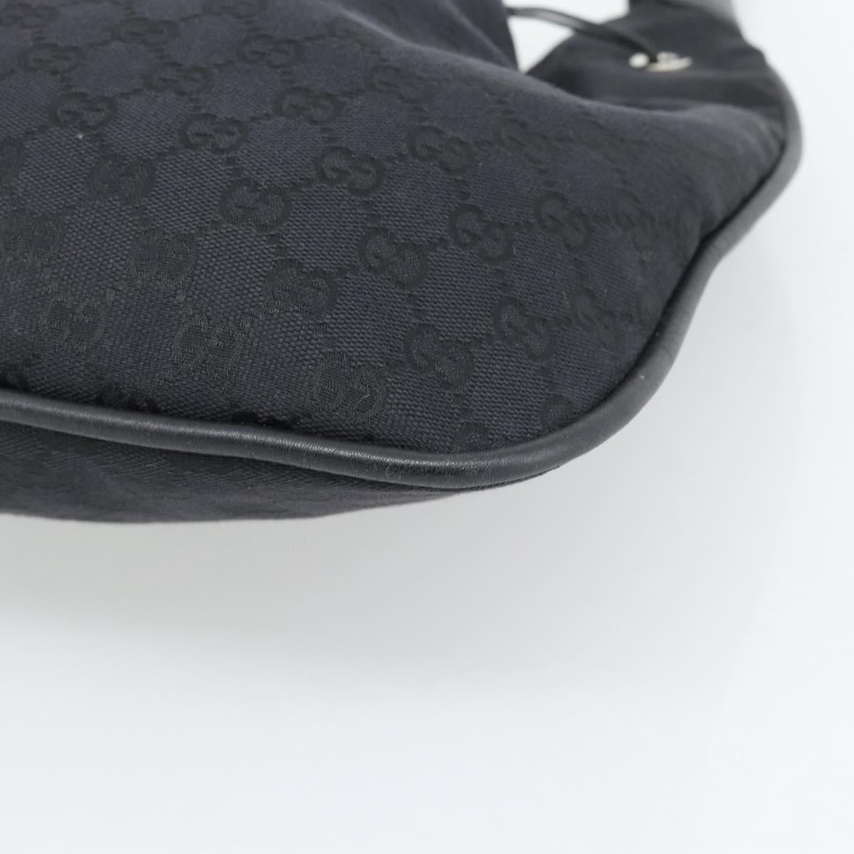 GUCCI GG Canvas Bamboo Hand Bag Black Silver 001 4033 Auth ep15336A
