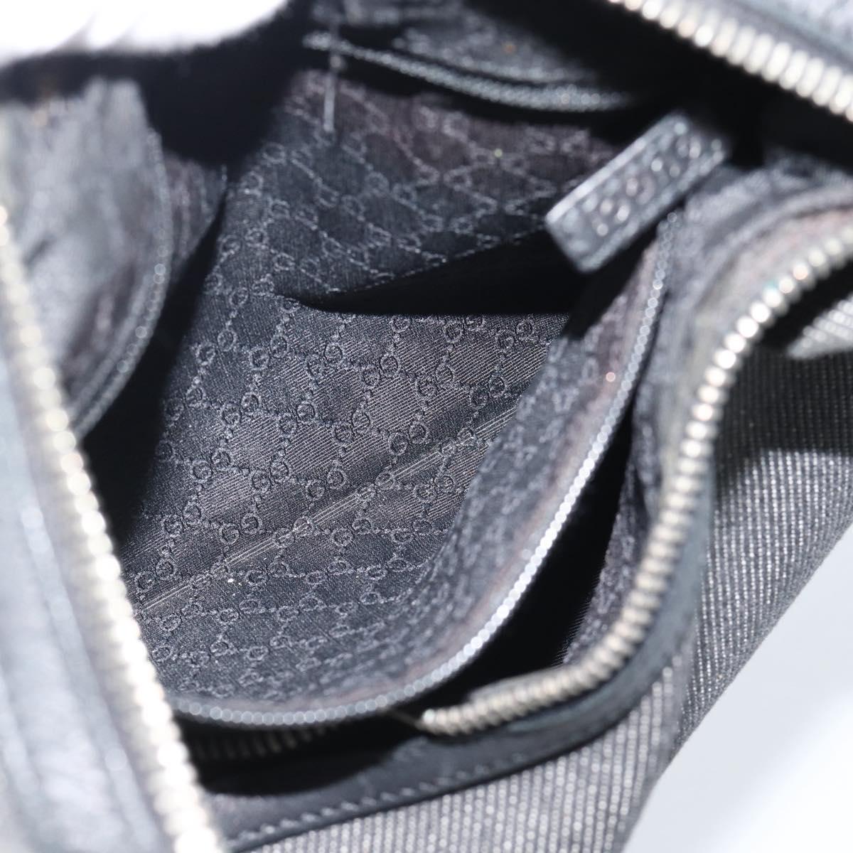 GUCCI Shoulder Bag Canvas Black Silver 01233 Auth ep15337