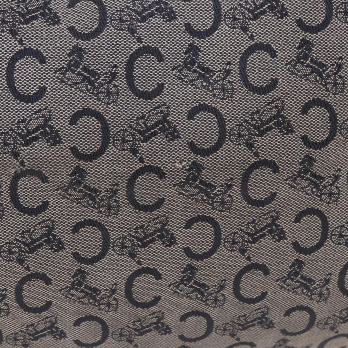 CELINE C Sulky Boston Bag Canvas Navy Gold Tone Auth ep15354