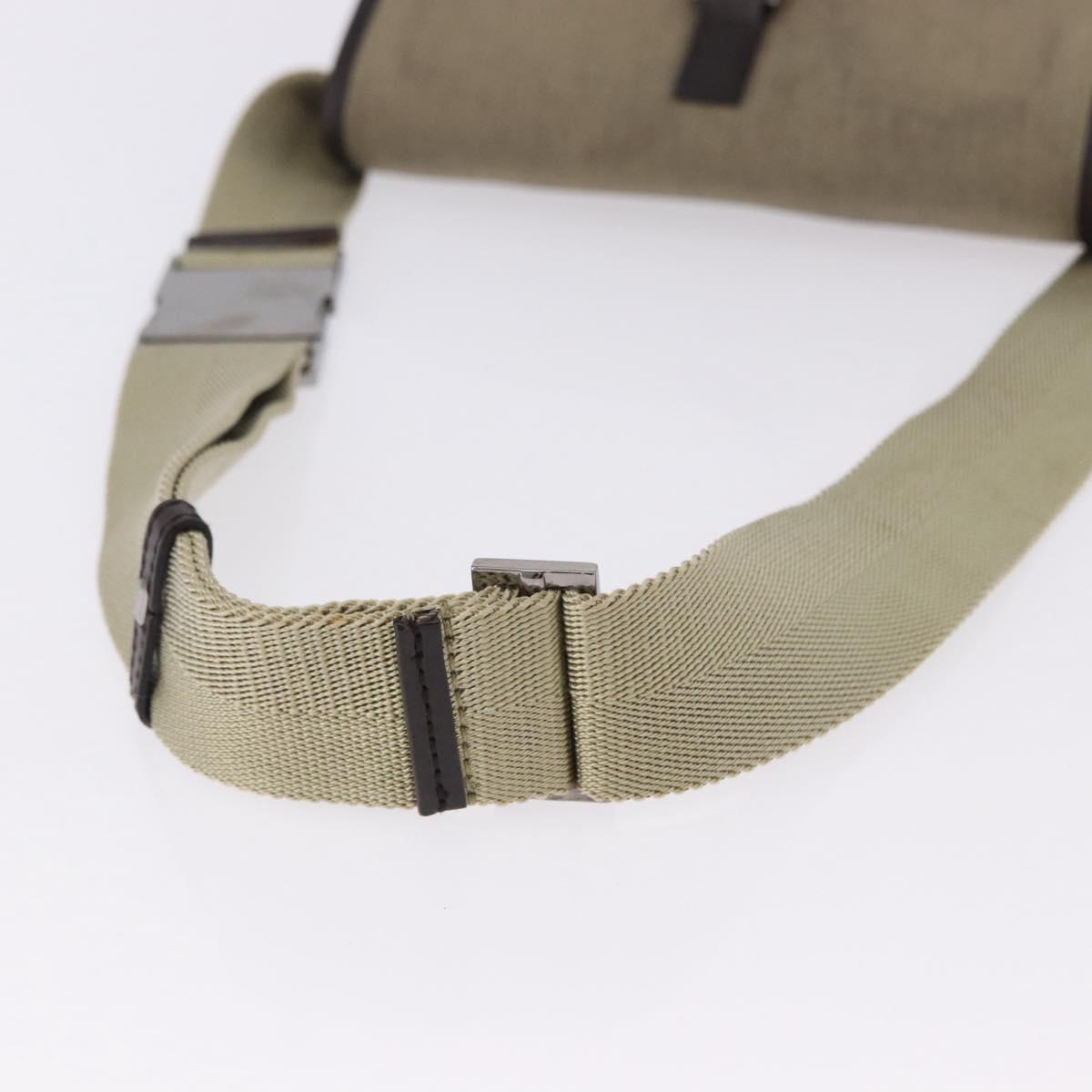 GUCCI Waist Bag Canvas Beige Silver 92543 Auth ep15357