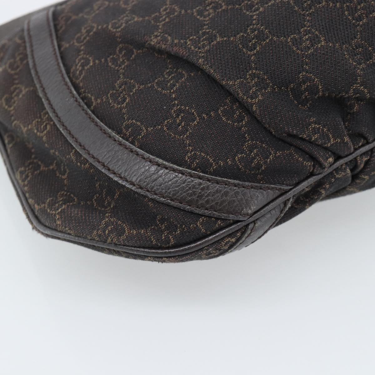 GUCCI GG Canvas Shoulder Bag Outlet Brown Silver 265691 Auth ep15359