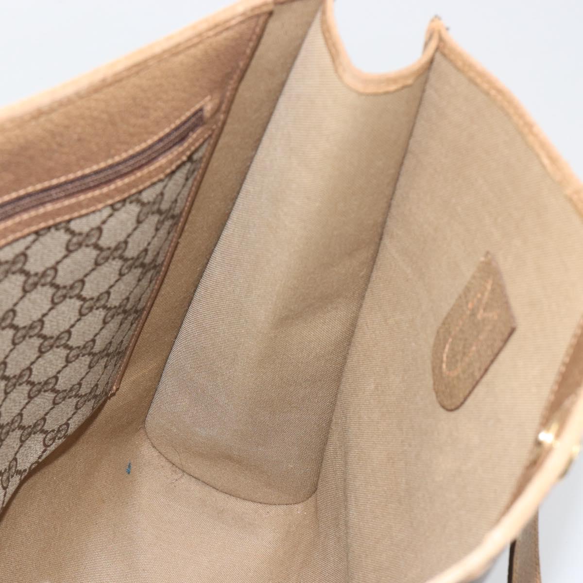 GUCCI GG Supreme Tote Bag PVC Leather Beige Gold Tone 56 02 998 Auth ep15360