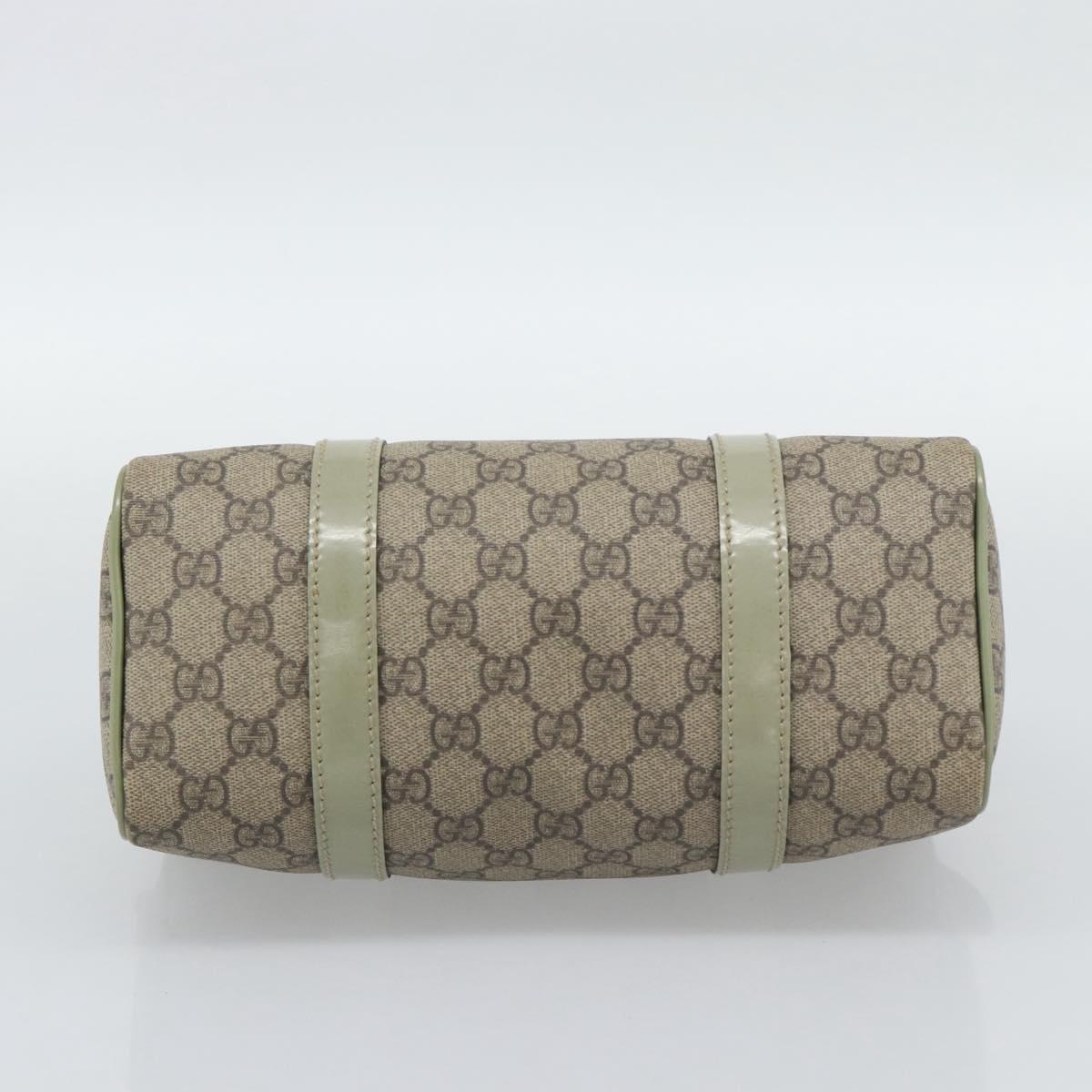 GUCCI GG Supreme Hand Bag PVC Leather Beige Gold Tone 193604 Auth ep15362A