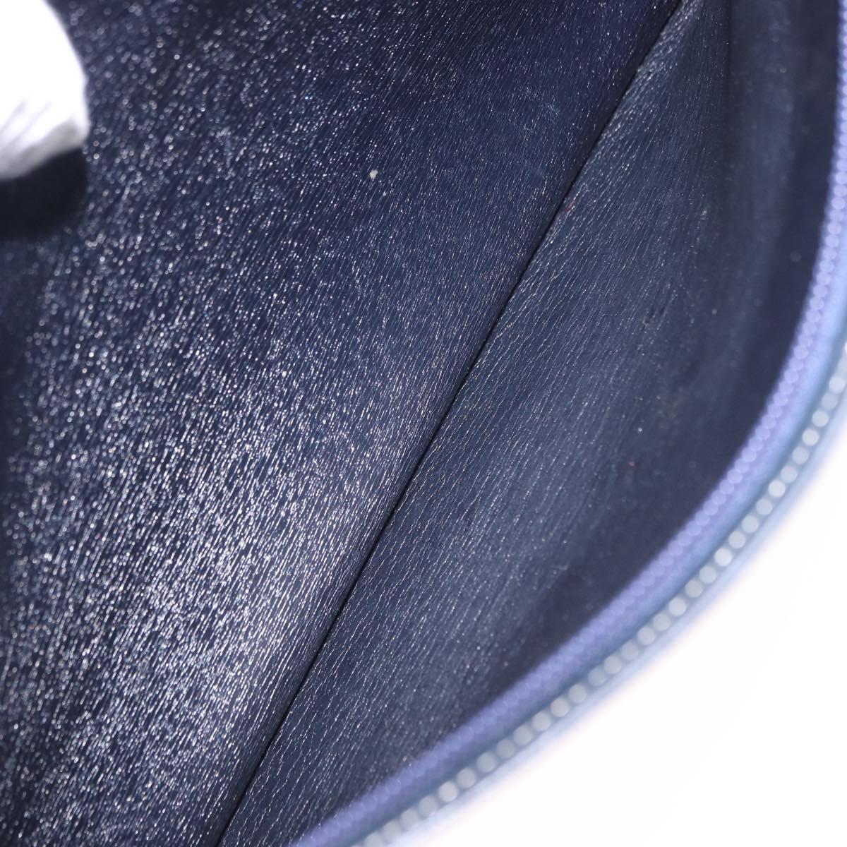 Christian Dior Trotter Canvas Shoulder Bag Navy Gold Tone Auth ep15368A