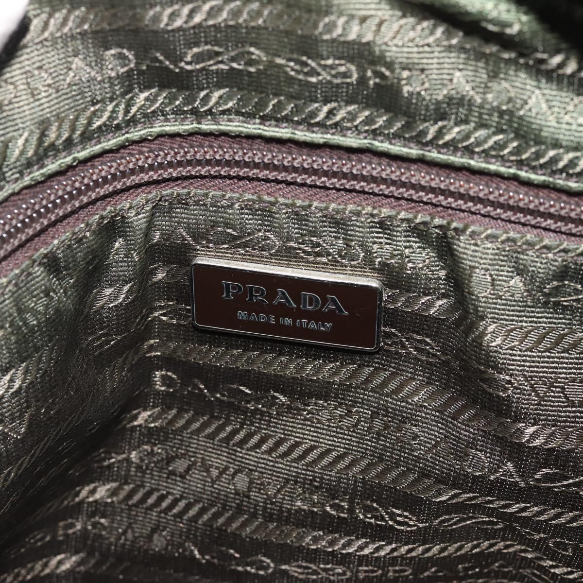 PRADA Hand Bag Leather Red Black Auth ep15370