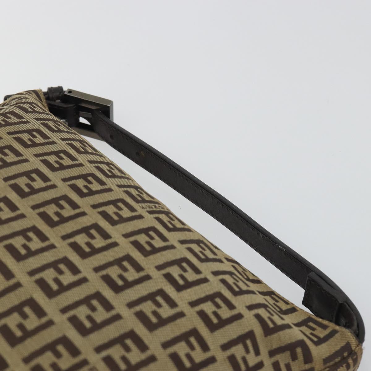 FENDI Zucchino Canvas Hand Bag Beige Auth ep15371